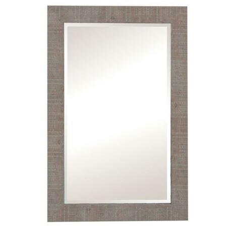 YOSEMITE Home Decor Framed Mirror, Medium - Brown Texture MINT006
